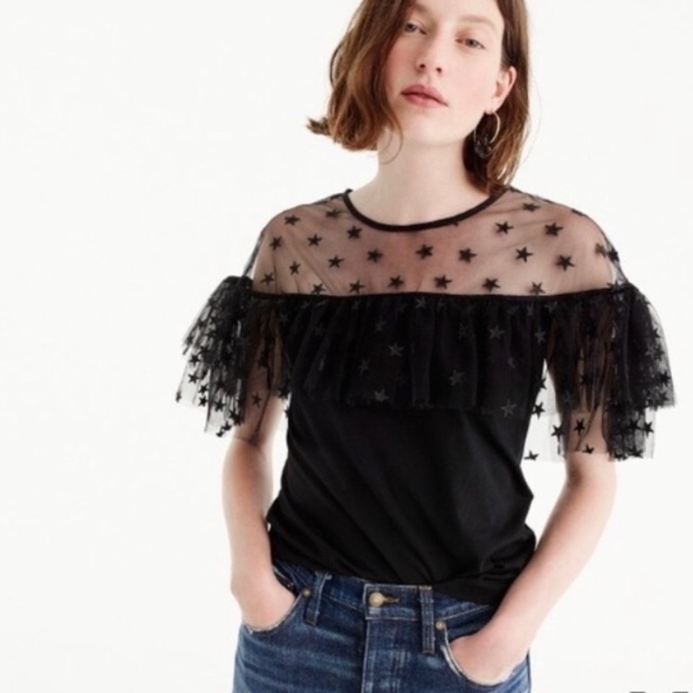 J.Crew Star Tulle Top